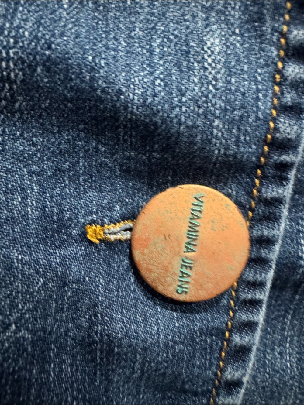 Vintage Vitamina Made in Italy Denim Jacket Juniors Medium - Picture 2 of 7